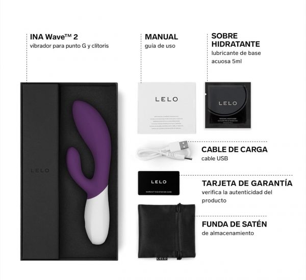 LELO INA WAVE 2 consolador con forma de conejito - Imagen 3