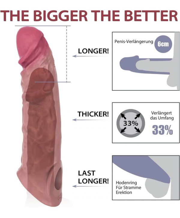 Alargador de pene silicona vibrador - Imagen 3