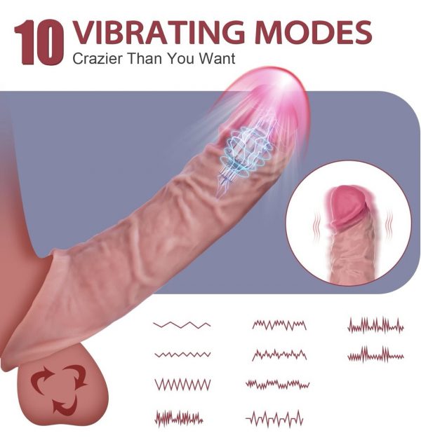 Alargador de pene silicona vibrador - Imagen 2