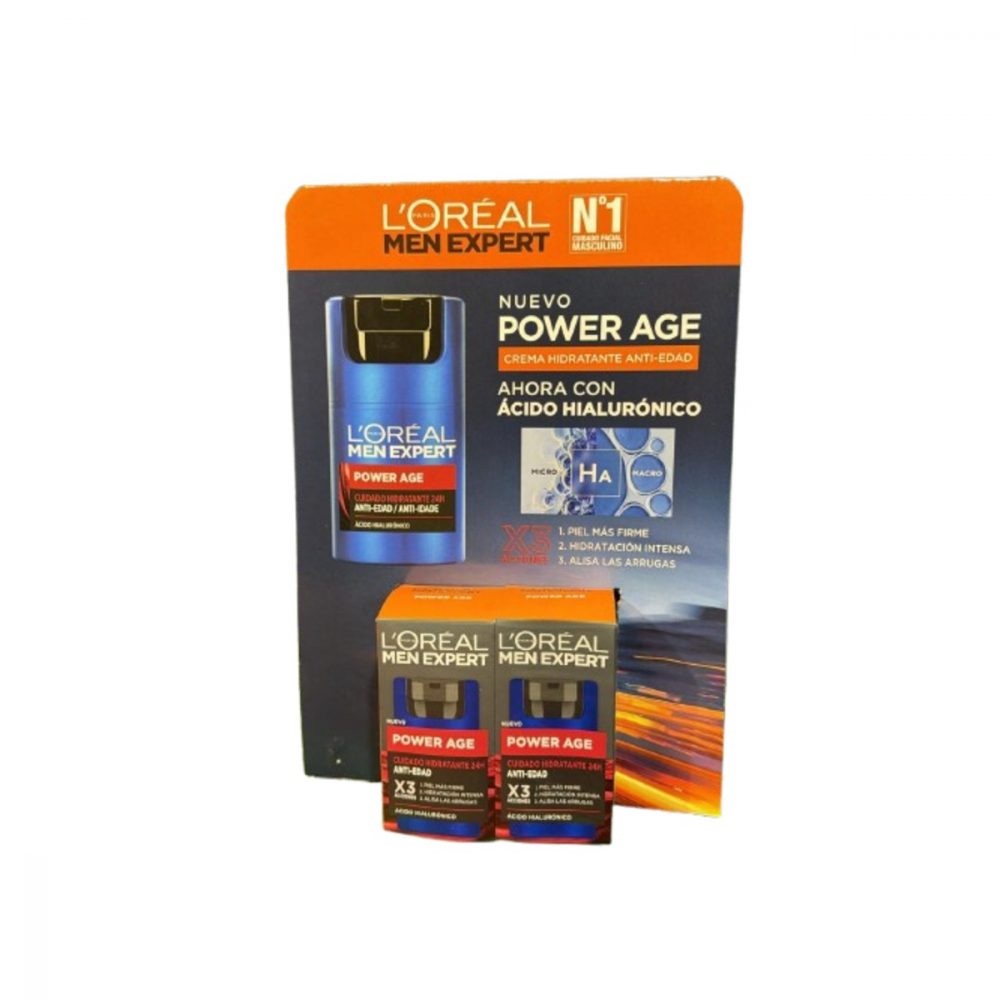 L'ORÉAL PARIS - Men Expert Power Age Crema Hidratante Anti-Edad PACK DE 2
