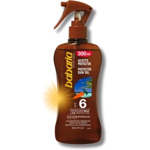 Babaria - Spray Sol Zanahoria F-6 | Protector Solar de Baja Protección | Aceite Bronceador | UVA y UVB Infrarrojos