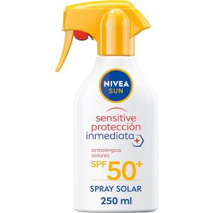 NIVEA SUN Sensitive Spray Antialergias FP50+ Protector Solar Corporal UVA/UVB Piel Sensible - 250 ml