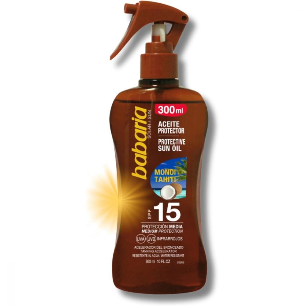 Babaria Aceite Protector SPF15 Acelerador Bronceado | 300 ml