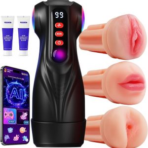 Masturbador Masculino APP 9 Vibraciones y Succión